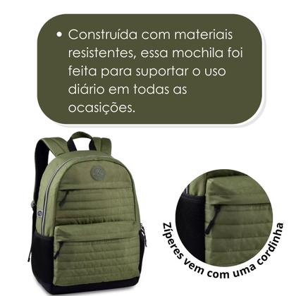 Imagem de Mochila De Costas Masculino Casual P/ Notebook C/ 6 Bolsos - Trabalho/Faculdade - Clio