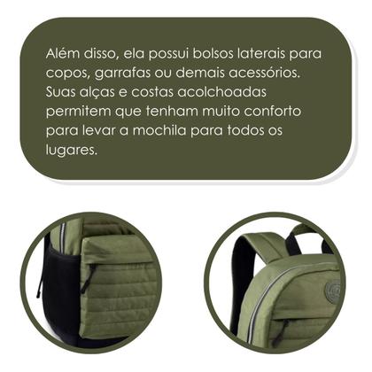Imagem de Mochila De Costas Masculino Casual P/ Notebook C/ 6 Bolsos - Trabalho/Faculdade - Clio