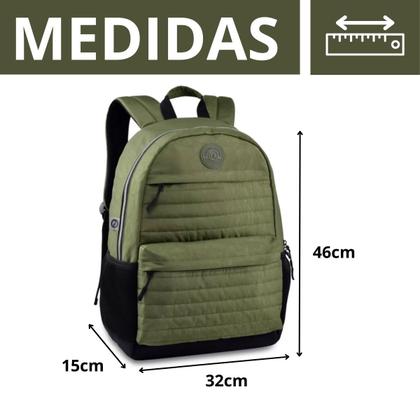 Imagem de Mochila De Costas Masculino Casual P/ Notebook C/ 6 Bolsos - Trabalho/Faculdade - Clio