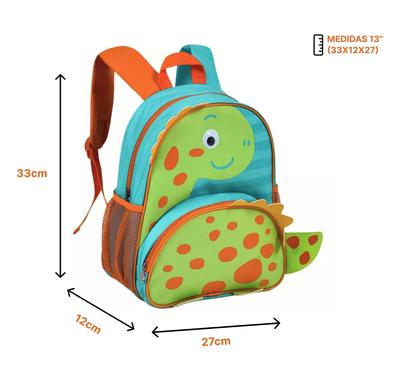 Imagem de Mochila de Costas Oficial Clio Pets Dinossauro com Estojo Duplo Original