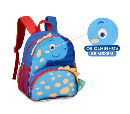 Imagem de Mochila de Costas Oficial Clio Pets Dinossauro com Estojo Duplo Original
