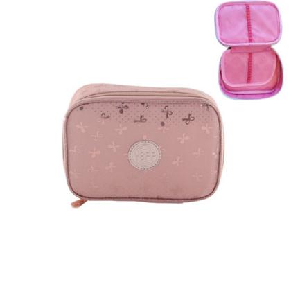 Imagem de Mochila De Costas Passeio Escolar Metalizado Luxo Juvenil 18” Com Estojo Estampa Borboleta Feminina