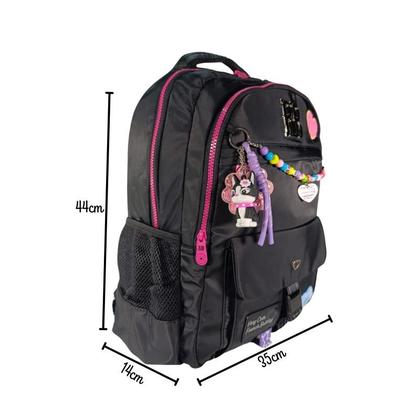 Imagem de Mochila De Costas Preta Rebecca Bonbon 17,5" RB24595
