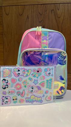 Imagem de Mochila de Costas Puket Color Block Menina Rosa