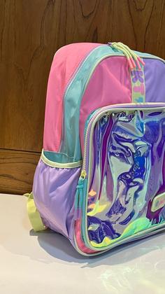 Imagem de Mochila de Costas Puket Color Block Menina Rosa