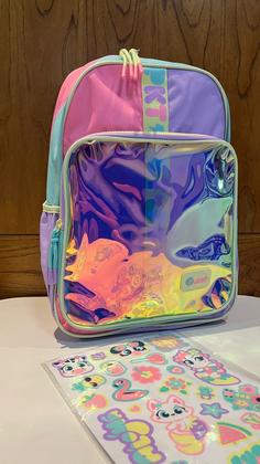 Imagem de Mochila de Costas Puket Color Block Menina Rosa