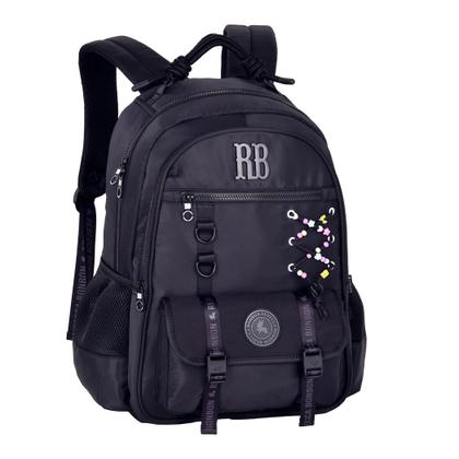 Imagem de Mochila de Costas Rebecca Bonbon Beaded Fun RB27425 Preto Grande Juvenil Bolso Antifurto Com Cadarço