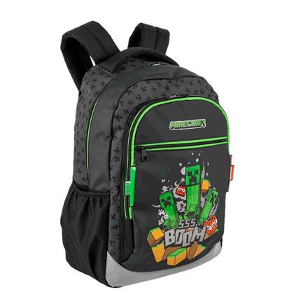 Imagem de Mochila de Costas Sestini Minecraft Y Icons Preto e Verde