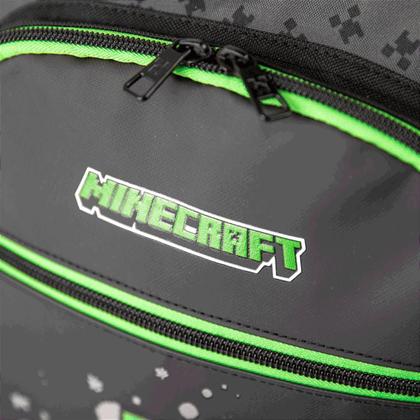 Imagem de Mochila de Costas Sestini Minecraft Y Icons Preto e Verde
