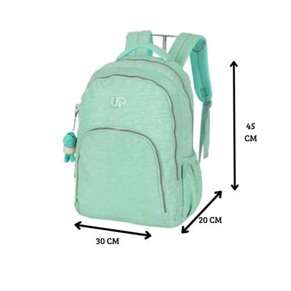 Imagem de Mochila De Costas Up4you Crinkle Chaveiro Dino Turquesa - Luxcel