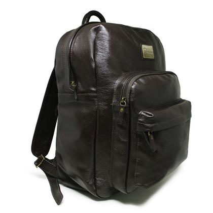 Imagem de Mochila de Couro Enzo - Marrom Café - tam: Grande