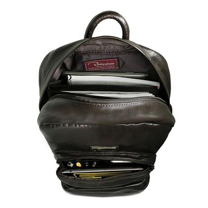 Imagem de Mochila de Couro Enzo - Marrom Café - tam: Grande