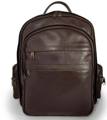 Imagem de Mochila De Couro Legítimo Para Notebook Grande Espaçosa