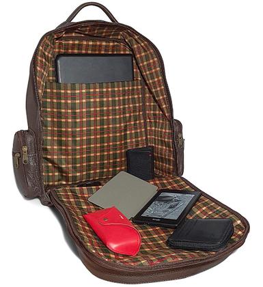 Imagem de Mochila De Couro Masculina Para Viagem Tamanho Extra Grande