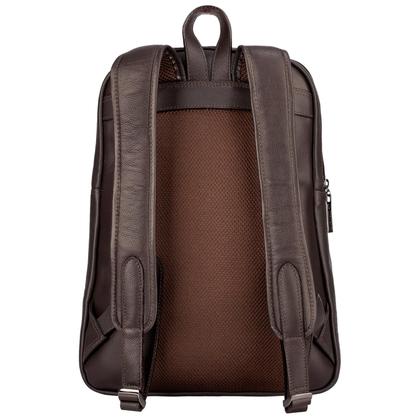 Imagem de Mochila de couro masculina Slim café