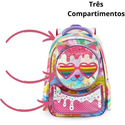 Imagem de Mochila de Creche Infantil Gatinha
