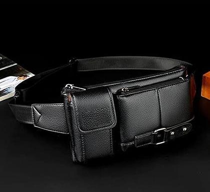 Imagem de Mochila de Ombro Masculina de Couro Bestsent - Sling Bag