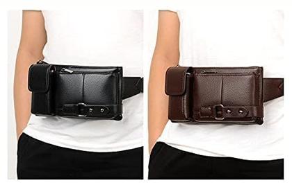 Imagem de Mochila de Ombro Masculina de Couro Bestsent - Sling Bag