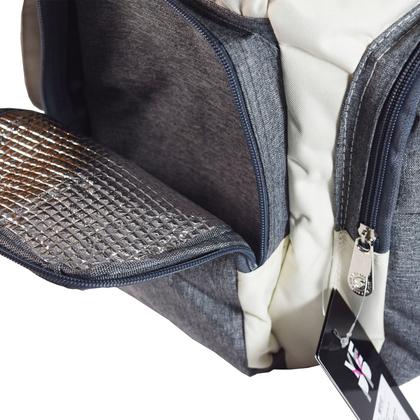 Imagem de Mochila De Passeio Maternidade Bolsa Mamãe Bebê Impermeável Porta Mamadeira Fralda