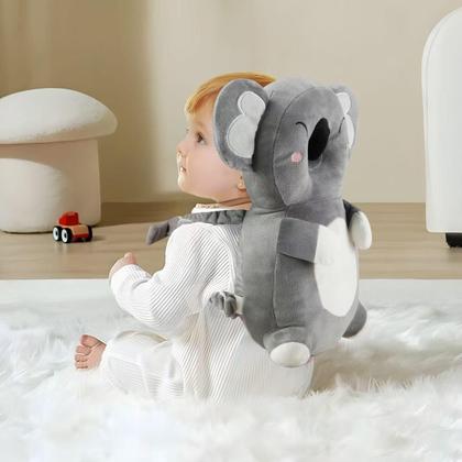 Imagem de Mochila de proteção de cabeça de bebê PandaEar, protetor de cabeça para crianças pequenas para caminhar, almofada de proteção de cabeça ajustável (cinza coala)