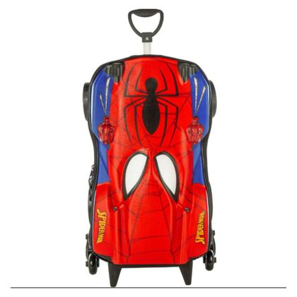 Imagem de Mochila de Rodas Carrinho Escolar Homem Aranha 3D Meninos