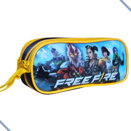 Imagem de Mochila De Rodas Escolar Gamer Com Estojo Garena Free Fire