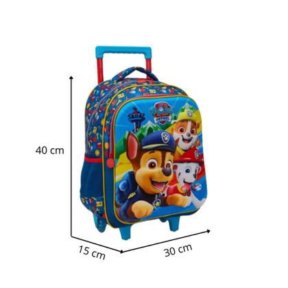 Imagem de Mochila De Rodas Escolar Infantil Patrulha Canina Paw Patrol com Relevo 3D Xeryus 13490