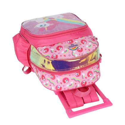 Imagem de Mochila De Rodas Escolar Menina Com Carrinho Unicorio Up4you