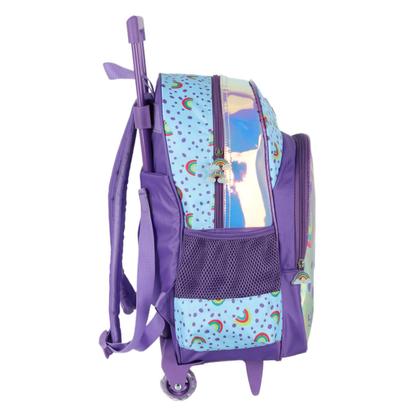 Imagem de Mochila De Rodas Escolar Menina Com Carrinho Unicorio Up4you