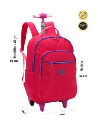 Imagem de Mochila De Rodas Up4you Original Pink Notebook MC47232