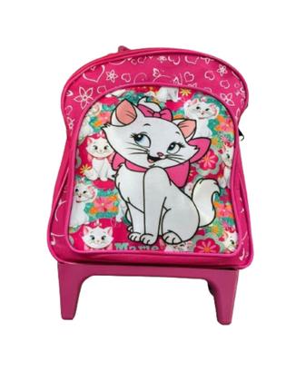 Imagem de Mochila De Rodinha Infantil Escolar Menina Personagem Gatinha Bolsa Para Creche Pequena