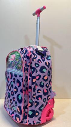 Imagem de Mochila de Rodinha Infantil Puket  Onça Fantástica Lilás