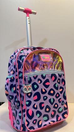 Imagem de Mochila de Rodinha Infantil Puket  Onça Fantástica Lilás