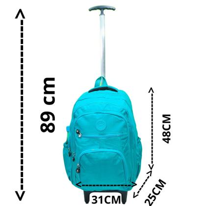 Imagem de Mochila De Rodinha Juvenil Escolar Feminino Masculino Haste de Aluminio