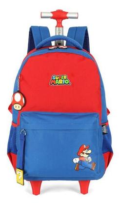 Imagem de Mochila De Rodinha Juvenil Super Mario - Luxcel Cor Azul
