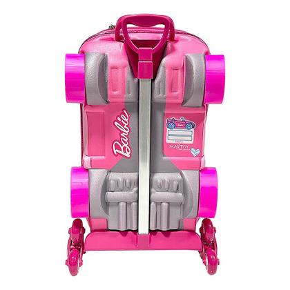 Imagem de Mochila de Rodinhas 3D Maxtoy Barbie Conversível Rosa