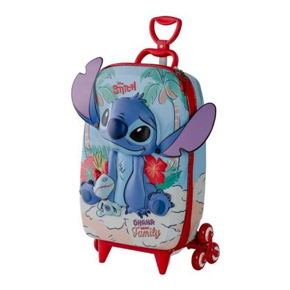 Imagem de Mochila de Rodinhas 3D Maxtoy Stitch Praia Vermelho