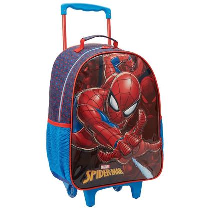 Imagem de Mochila De Rodinhas 40cm Spider-man Azul E Vermelho Marvel Xeryus