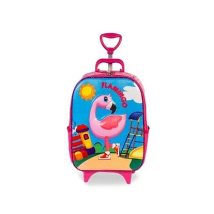 Imagem de Mochila de Rodinhas E Lancheira Soft Flamingo Diplomata (SKU 14948K)