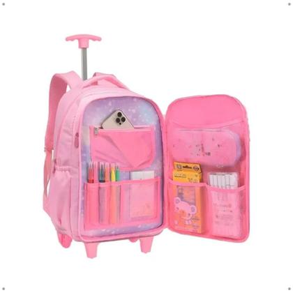 Imagem de Mochila De Rodinhas Escolar Com Alça E Divisoria Notebook