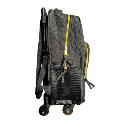 Imagem de Mochila de Rodinhas Escolar Flores Matelassê 24L YINS