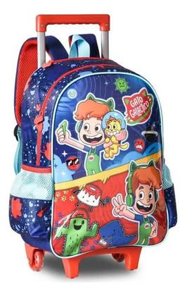 Imagem de Mochila De Rodinhas Escolar Infantil Gato Galactico Oficial