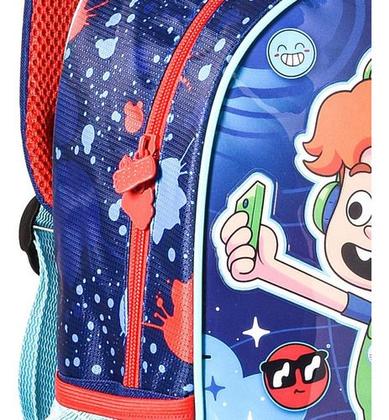 Imagem de Mochila De Rodinhas Escolar Infantil Gato Galactico Oficial