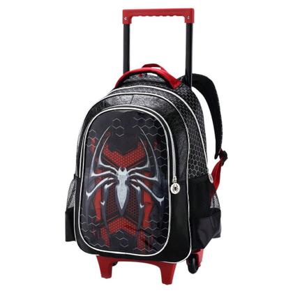 Imagem de Mochila De Rodinhas Escolar Infantil Spider Silver Aranha