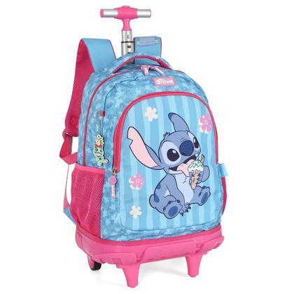 Imagem de Mochila de Rodinhas Escolar Juvenil Stitch Angel
