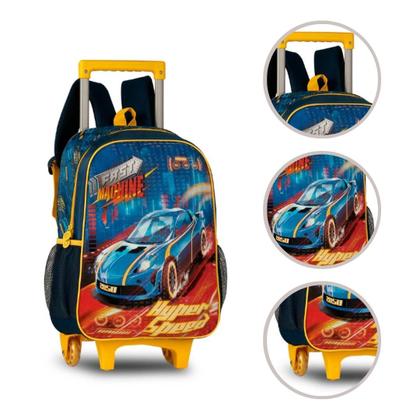 Imagem de Mochila De Rodinhas Fast Machine Carro Carrinho Infantil Escolar/Passeio - Clio