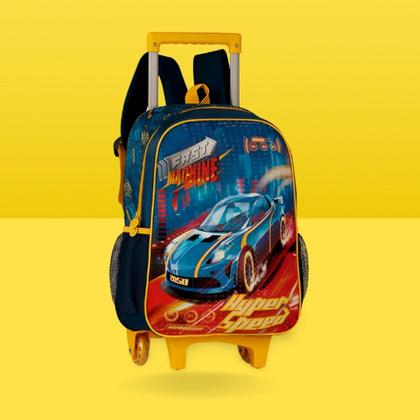 Imagem de Mochila De Rodinhas Fast Machine Carro Carrinho Infantil Escolar/Passeio - Clio