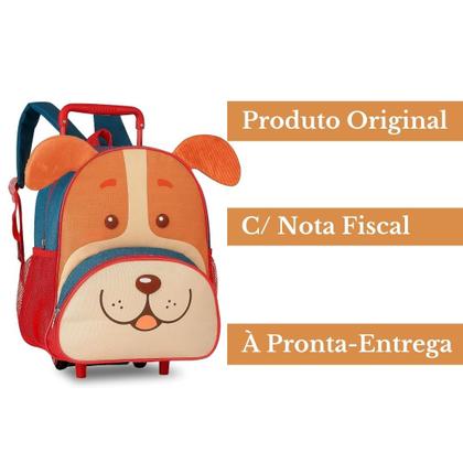 Imagem de Mochila De Rodinhas Infantil Escolar Pets Selva Tamanho 13 - Vários Modelos - Clio