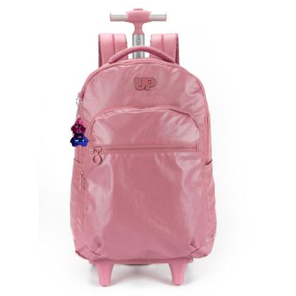 Imagem de Mochila de Rodinhas Rosa Juvenil Up4You Escolar - Luxcel