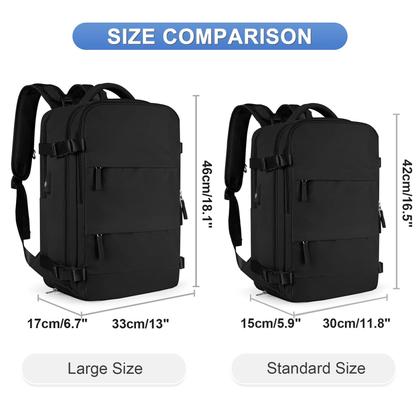 Imagem de Mochila de viagem coofay grande impermeável para mulheres/homens preta